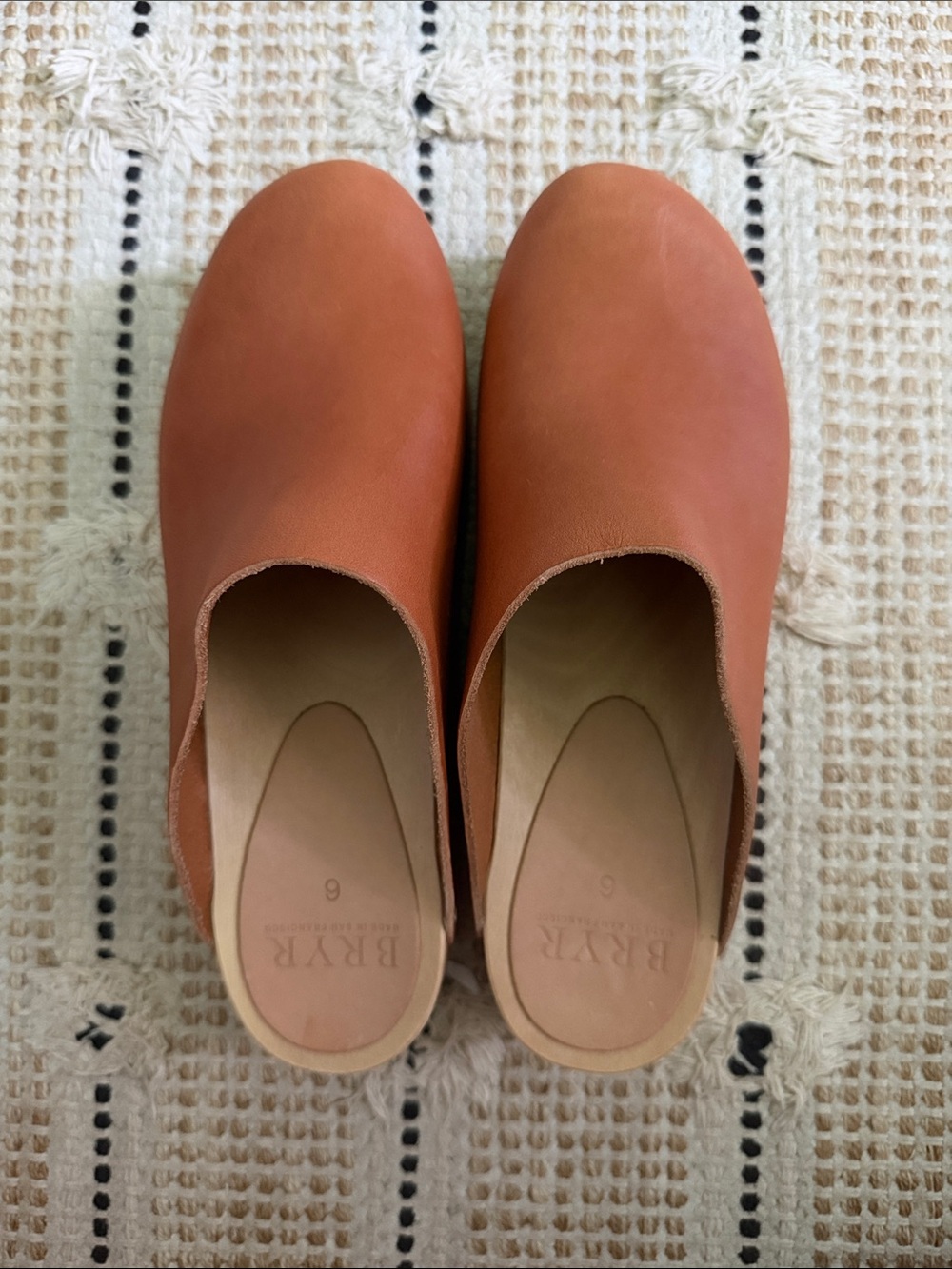 Bryr Tan Leather Platform Clogs - Picture 2 of 4